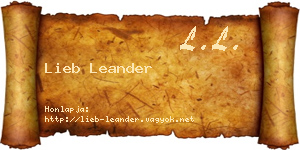 Lieb Leander névjegykártya